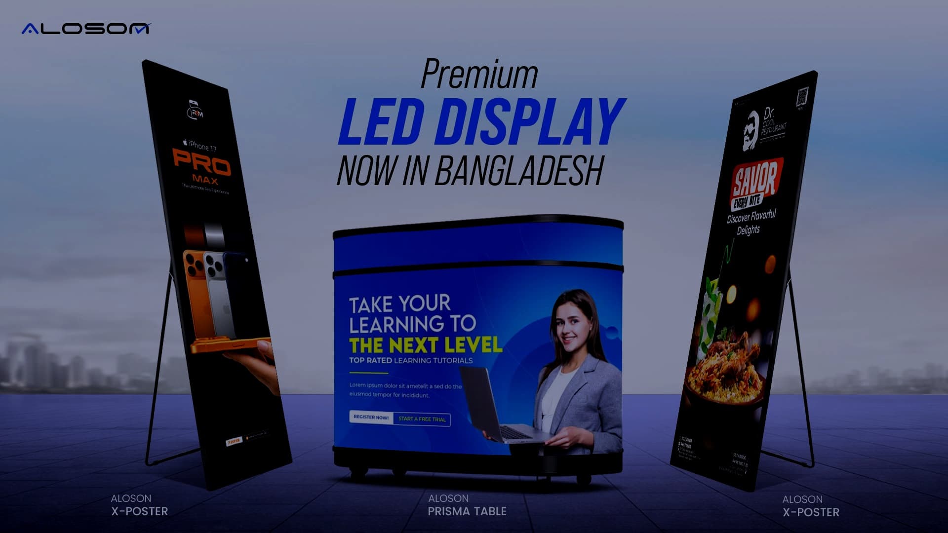 Aloson LED display product showcase