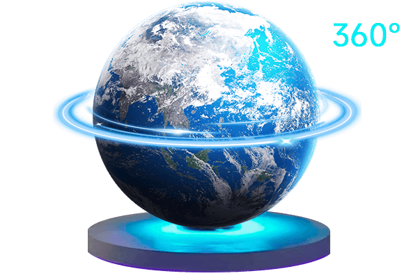 360° Viewing Without Blind Spots